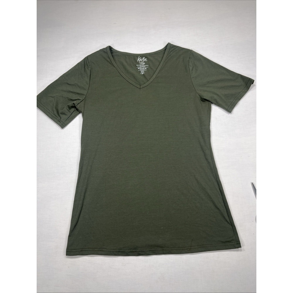 Kalon Large Green Top cotton polyester spandex blend